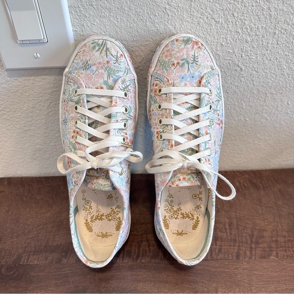 *SOLD* Keds x Rifle Paper Co. Kickstart Meadow Print Lace Up Sneaker Size 7.5 - Picture 3 of 15